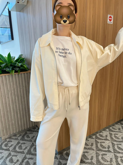 JOSIE OVERSIZED JACKET IN BEIGE/PINK