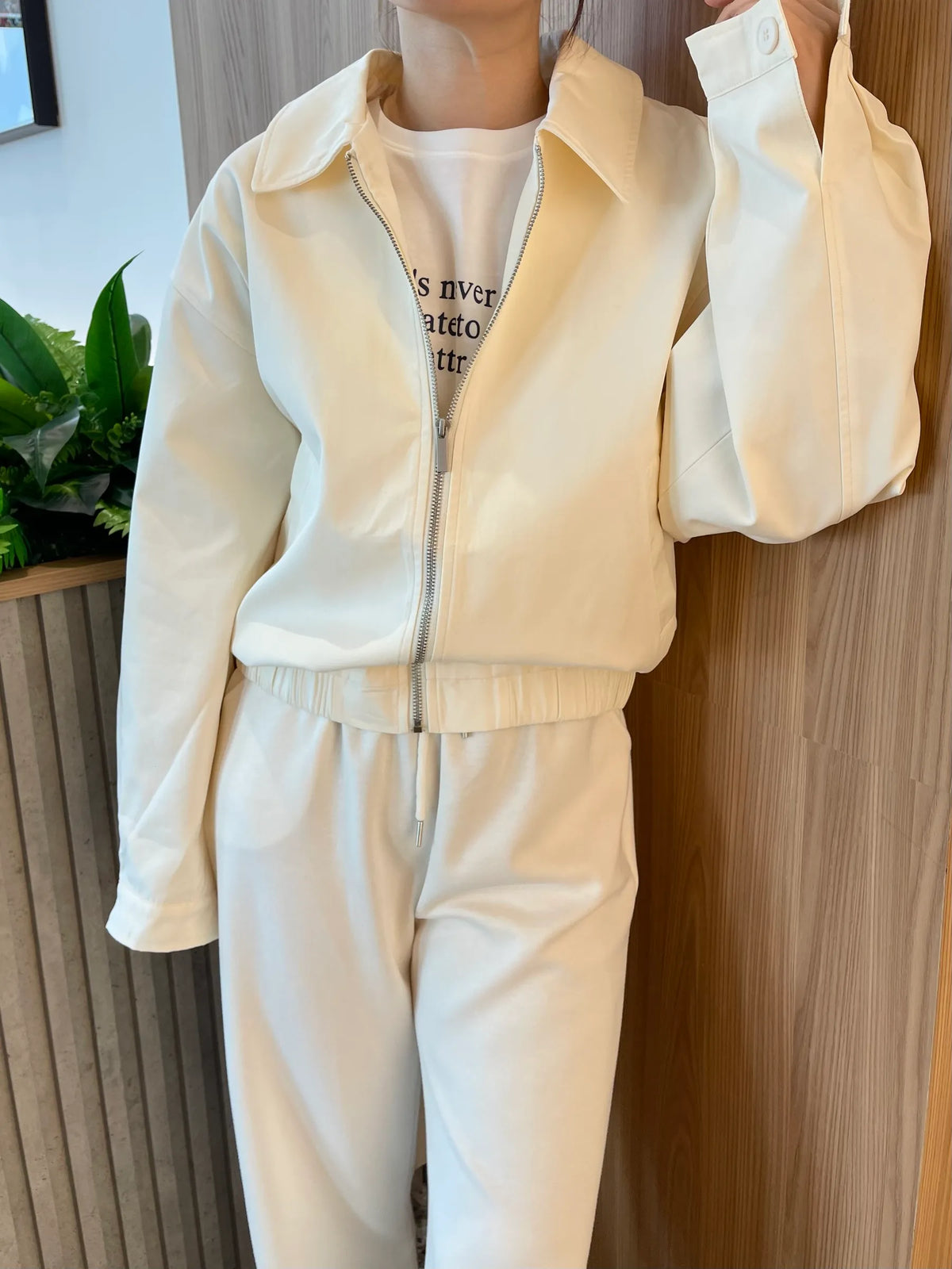 JOSIE OVERSIZED JACKET IN BEIGE/PINK