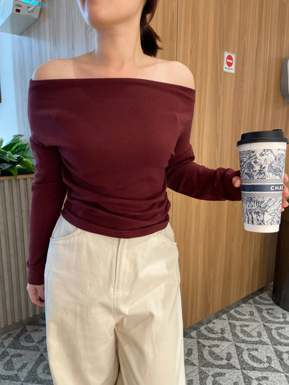 OFF SHOULDER COTTON TOP
