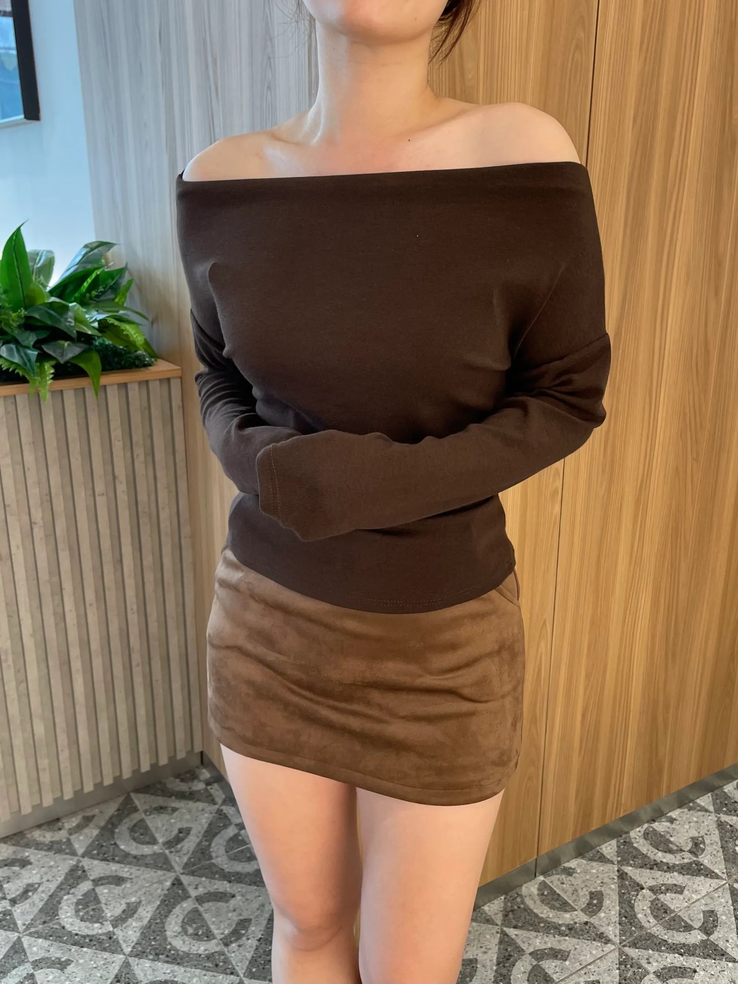 OFF SHOULDER COTTON TOP