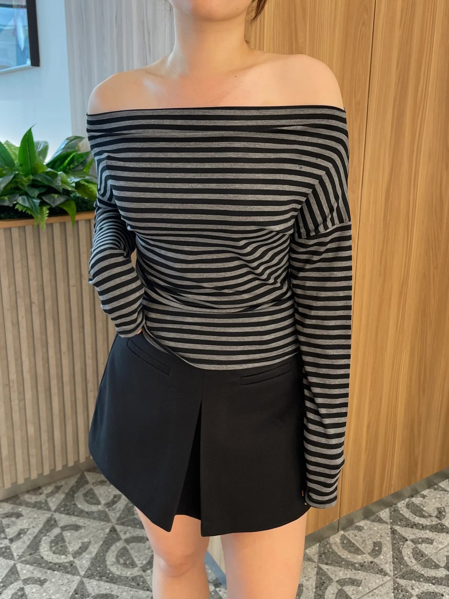 OFF SHOULDER COTTON TOP