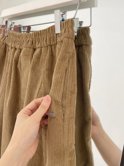 BELLA CORDUROY SKIRT IN KHAKI
