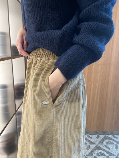 BELLA CORDUROY SKIRT IN KHAKI