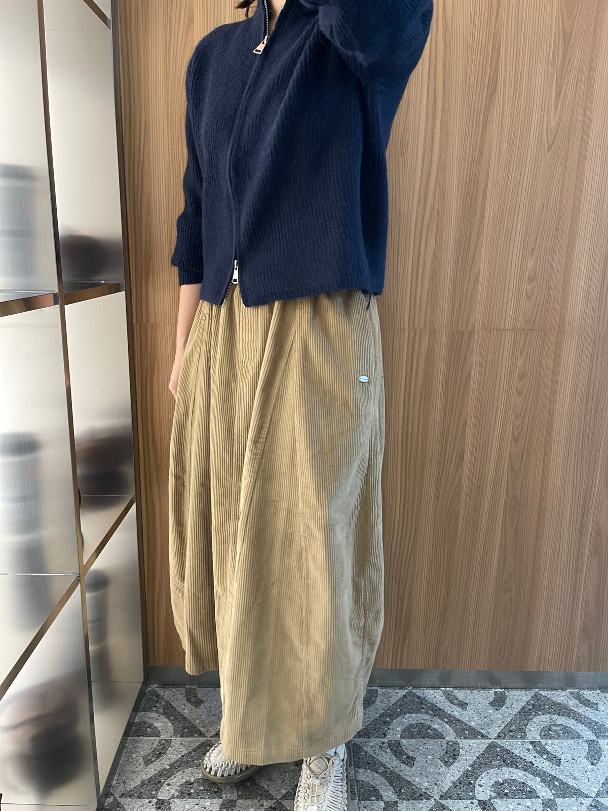 BELLA CORDUROY SKIRT IN KHAKI