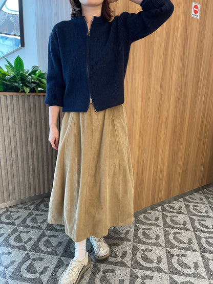 BELLA CORDUROY SKIRT IN KHAKI
