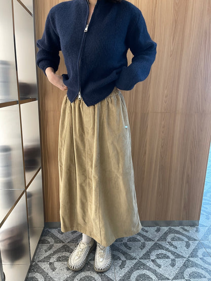 BELLA CORDUROY SKIRT IN KHAKI