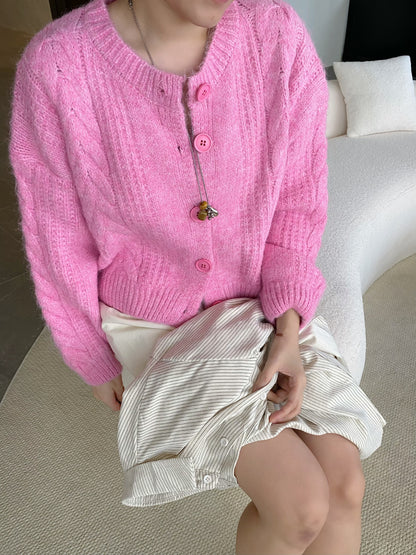 JOJO CARDIGAN TOP IN PINK