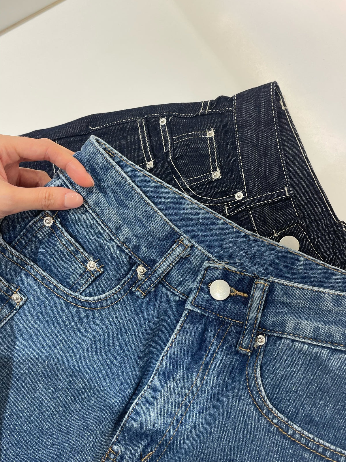 OLULA HIGH WAIST DENIM JEANS SKORT