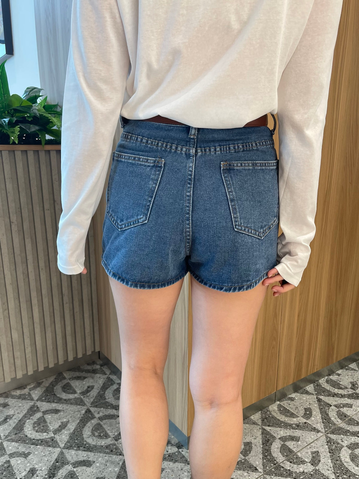 OLULA HIGH WAIST DENIM JEANS SKORT