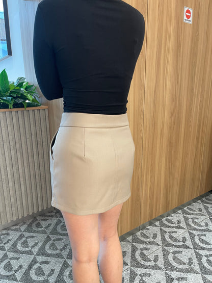 KENNY HIGH WAIST SKIRT IN KHAKI