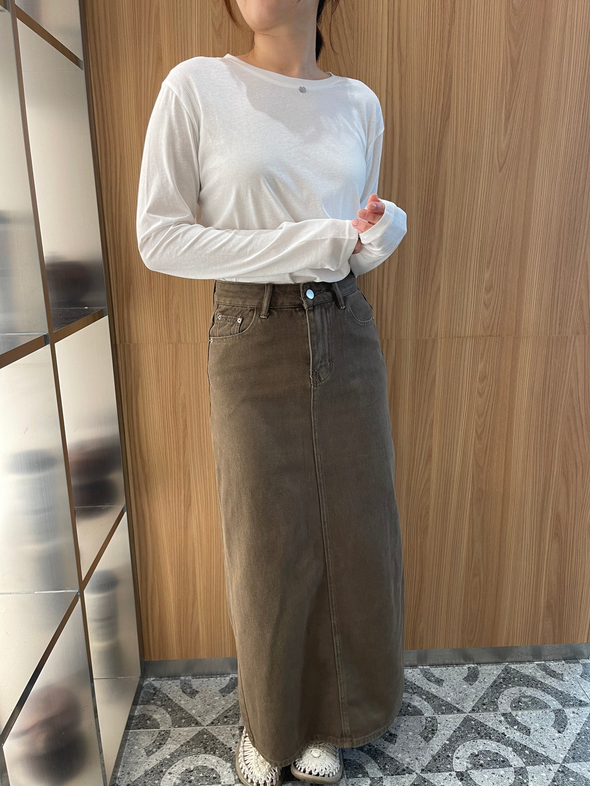 VIVA HIGH WAIST DENIM JEANS SKIRT