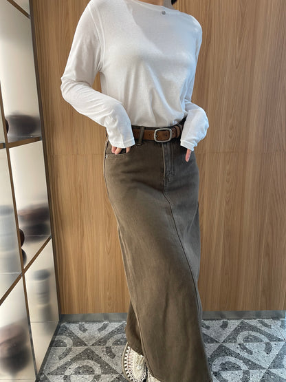 VIVA HIGH WAIST DENIM JEANS SKIRT