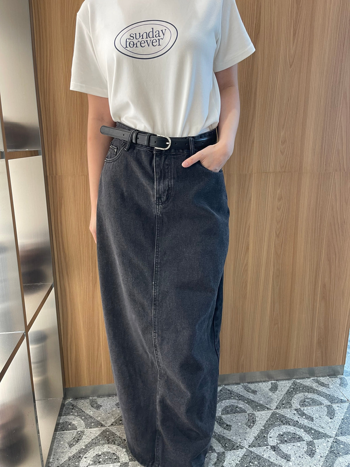 VIVA HIGH WAIST DENIM JEANS SKIRT