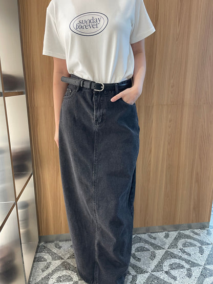 VIVA HIGH WAIST DENIM JEANS SKIRT