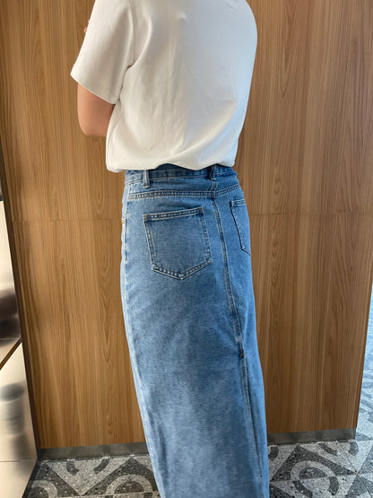 VIVA HIGH WAIST DENIM JEANS SKIRT