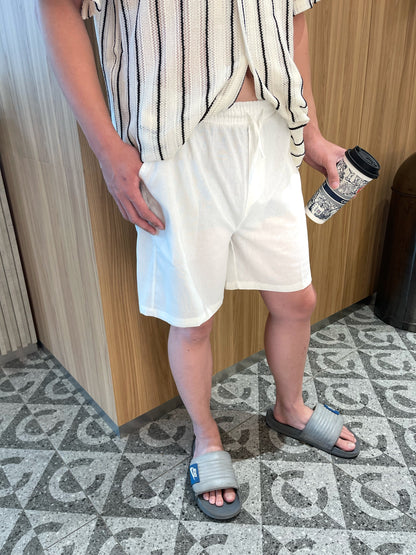 MEN - LINEN COTTON SHORT (ELASTIC WAIST)