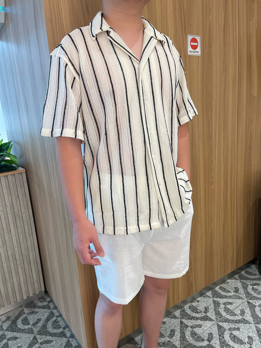MEN-OVERSIZED STRIPES BLOUSE TOP