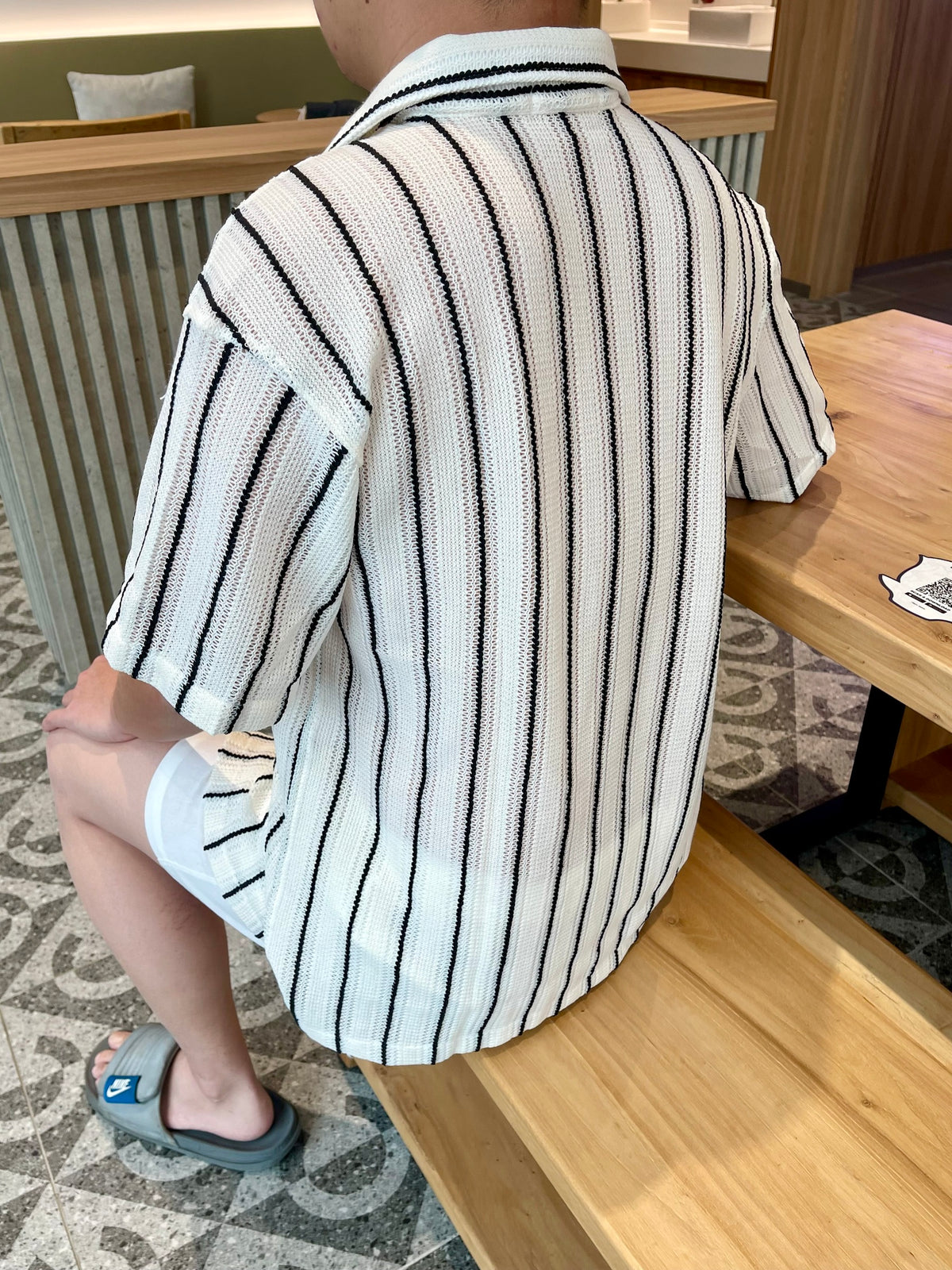 MEN-OVERSIZED STRIPES BLOUSE TOP