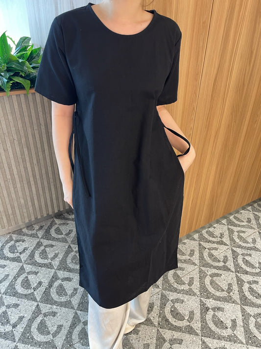 LINEN COTTON BLACK SHIRT
