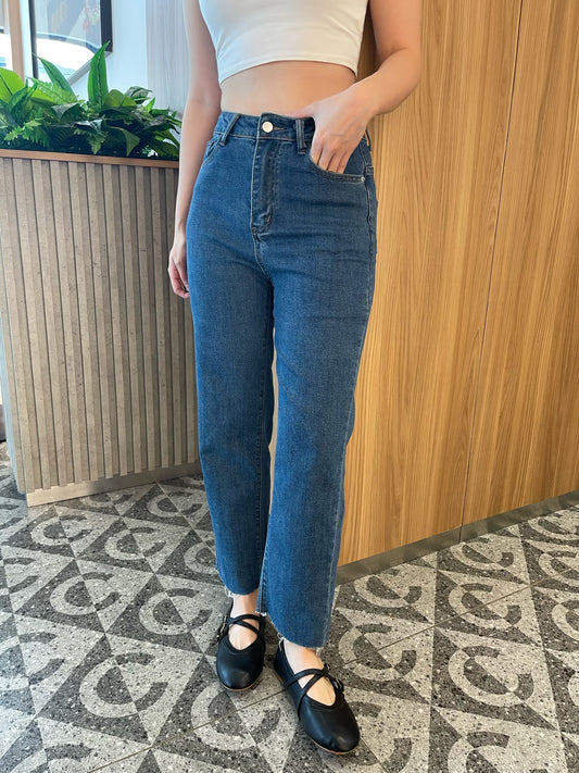 VIVI HIGH WAIST DENIM JEANS TROUSERS