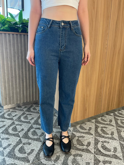 VIVI HIGH WAIST DENIM JEANS TROUSERS