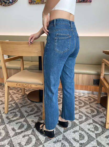 VIVI HIGH WAIST DENIM JEANS TROUSERS