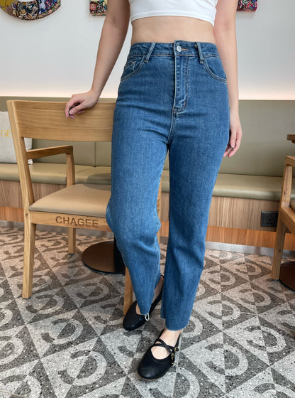VIVI HIGH WAIST DENIM JEANS TROUSERS
