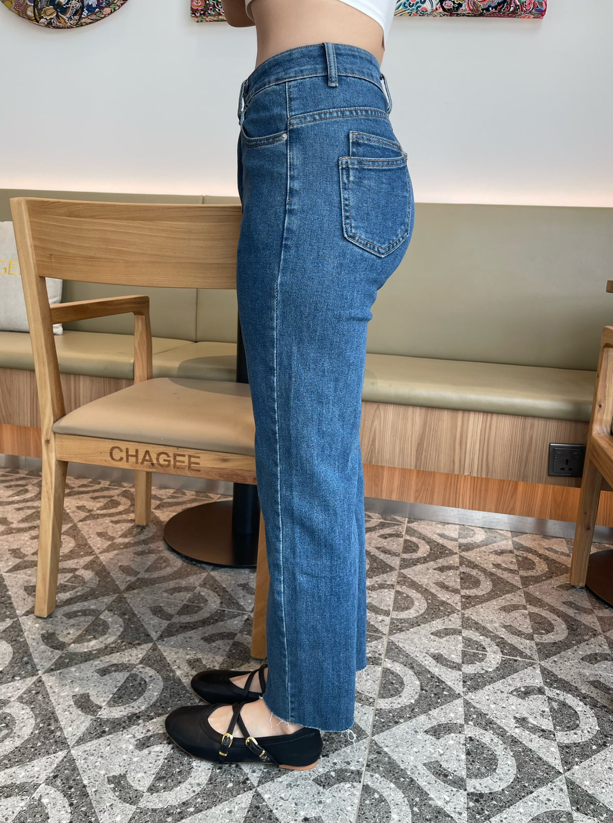 VIVI HIGH WAIST DENIM JEANS TROUSERS