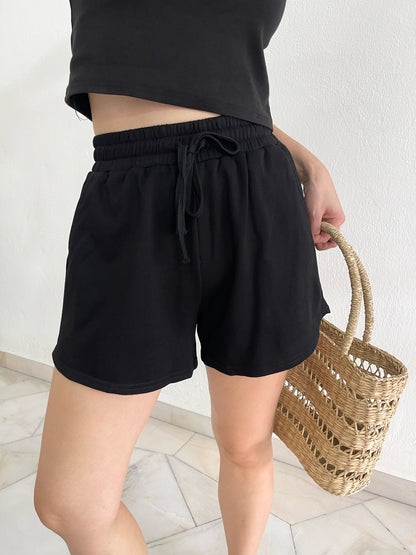 KRIS HIGH WAIST SHORT IN GREY/BLACK/BROWN