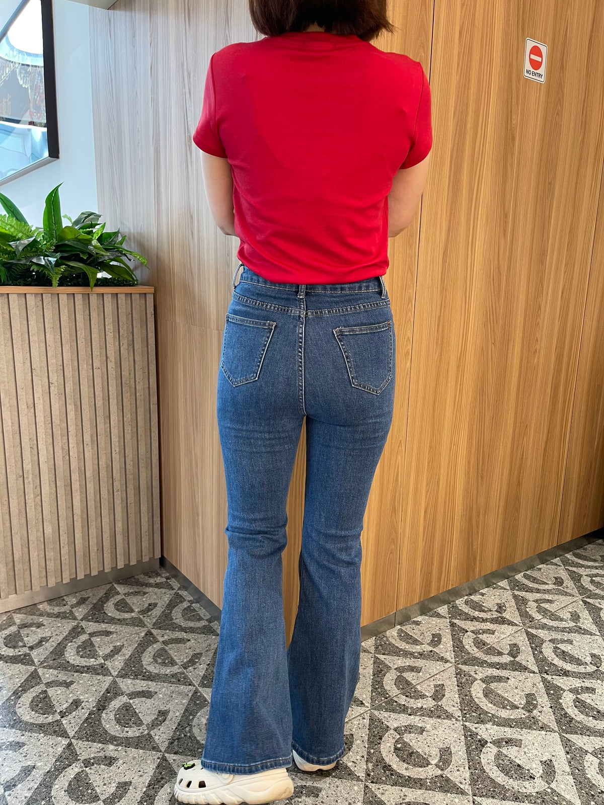 EMMA HIGH WAIST DENIM JEANS TROUSERS