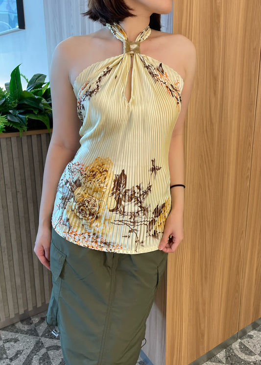 VINTAGE PLEATED SINGLET TOP