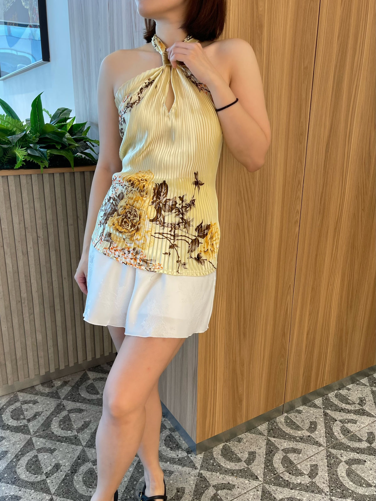 VINTAGE PLEATED SINGLET TOP