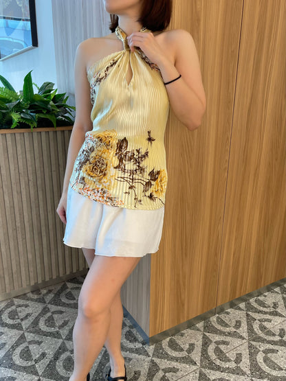 VINTAGE PLEATED SINGLET TOP