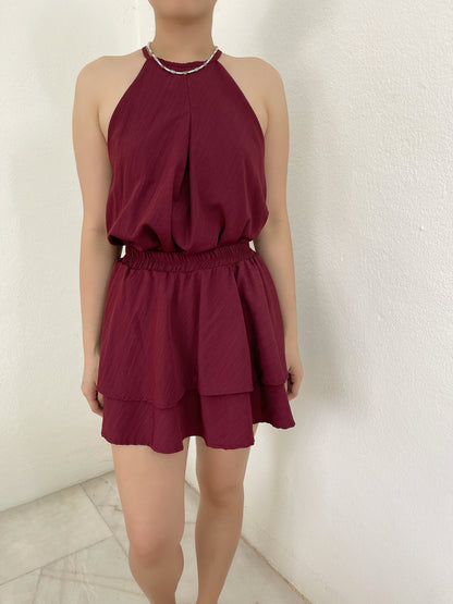 FLUFFY SET IN MAROON