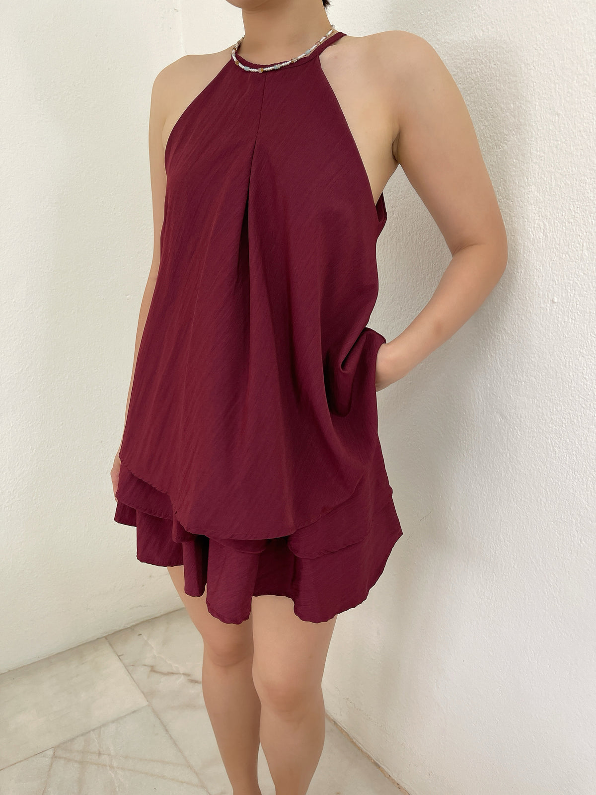 FLUFFY SET IN MAROON