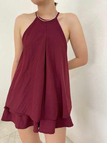 FLUFFY SET IN MAROON