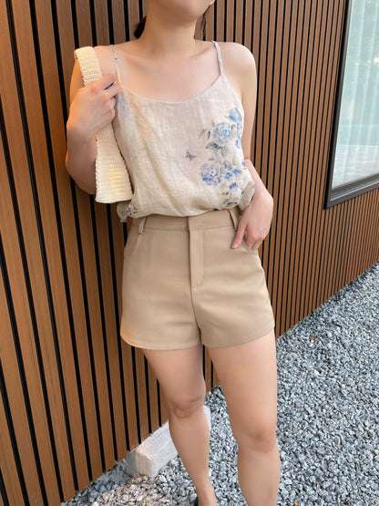 BELLA HIGH WAIST SHORT IN KHAKI