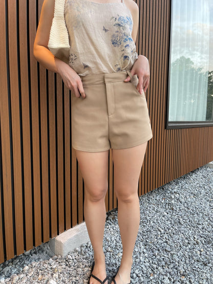 BELLA HIGH WAIST SHORT IN KHAKI