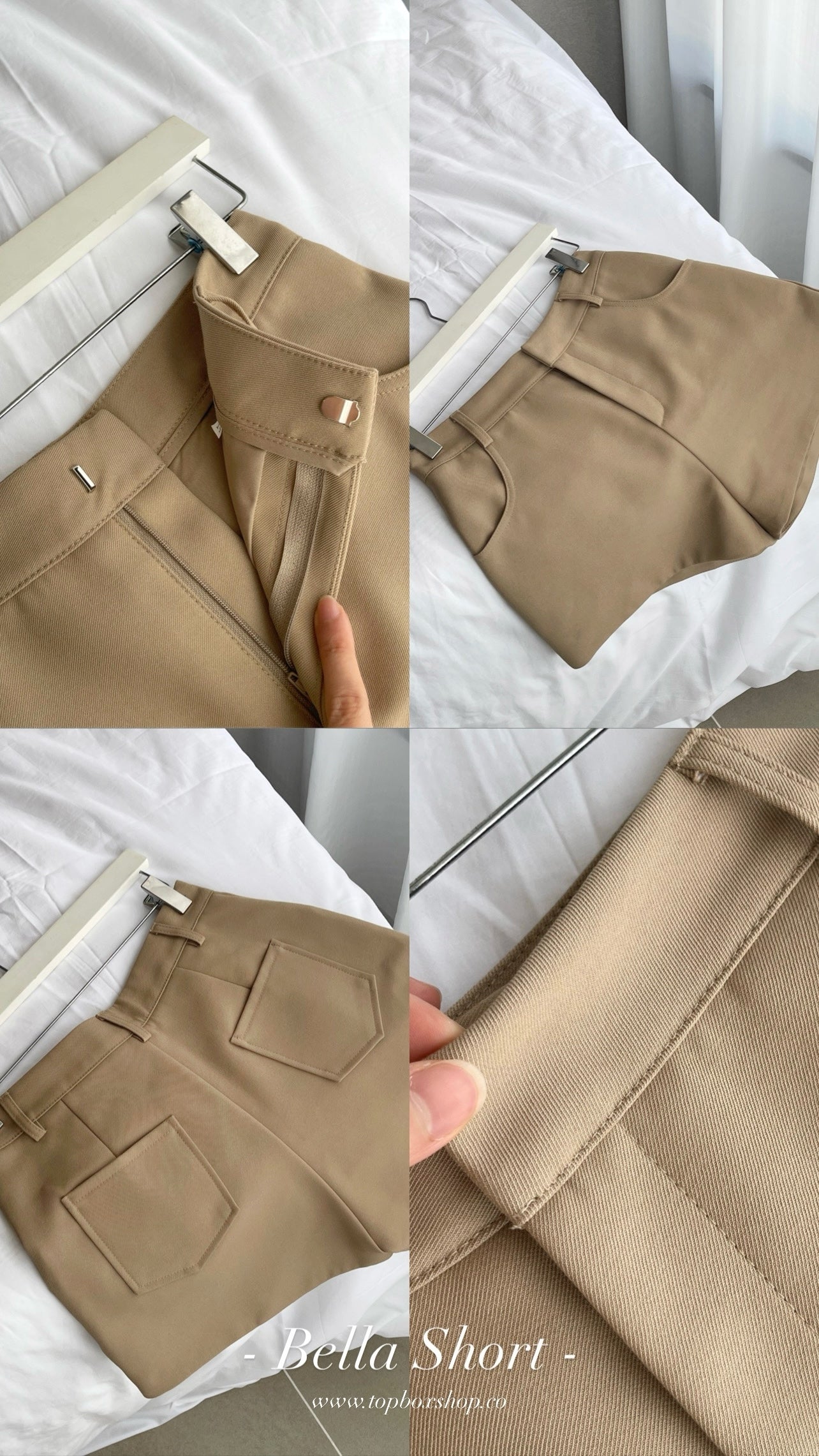 BELLA HIGH WAIST SHORT IN KHAKI