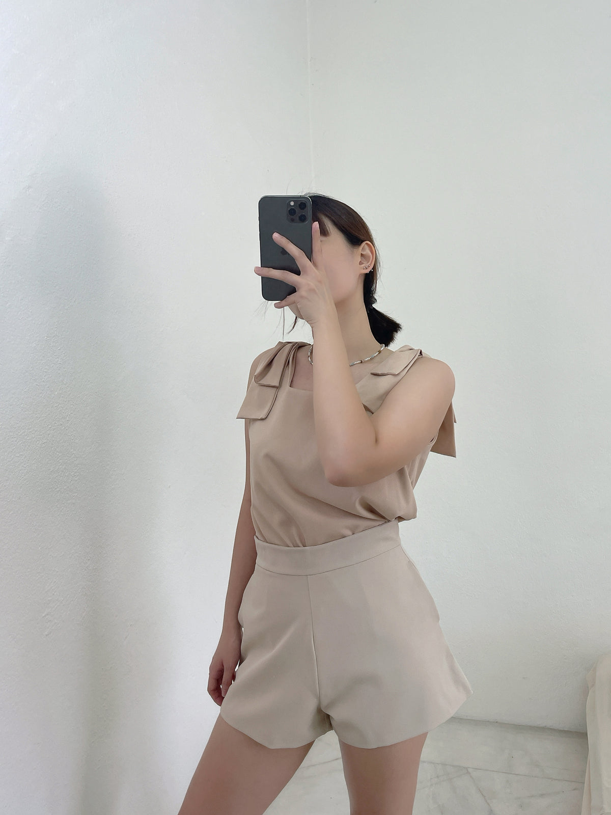 RIBBON CHIFFON SINGLET TOP IN 3 COLOR