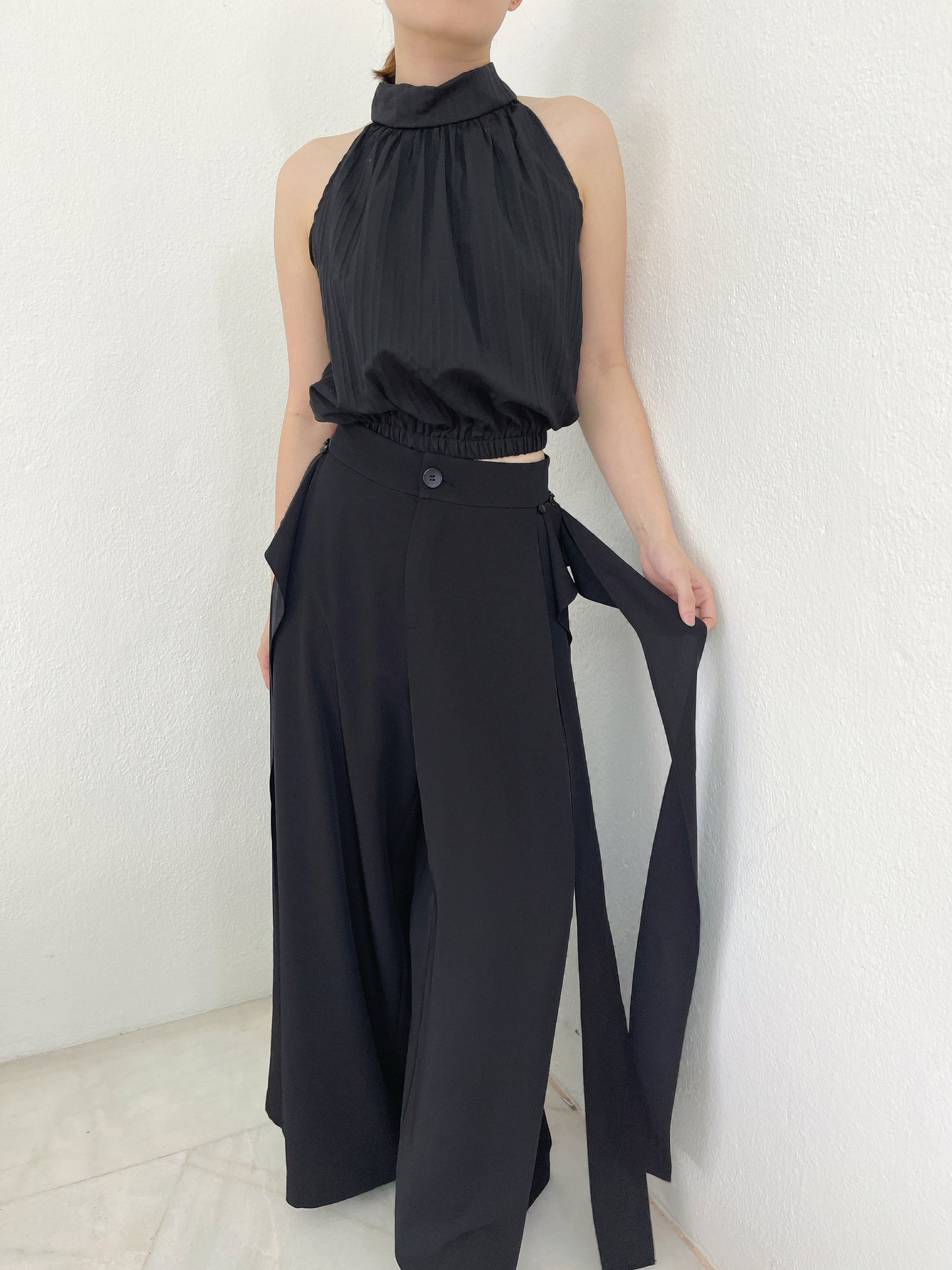 JENNA HIGHWAIST BLACK TROUSERS PANTS