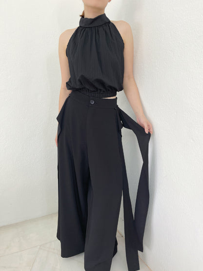 JENNA HIGHWAIST BLACK TROUSERS PANTS
