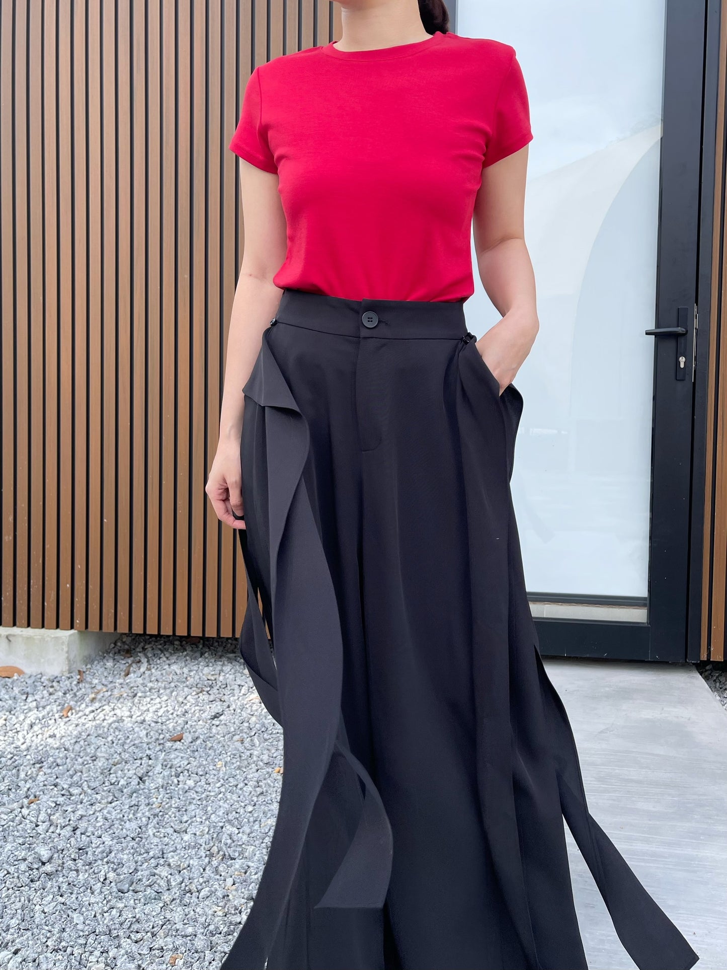 JENNA HIGHWAIST BLACK TROUSERS PANTS