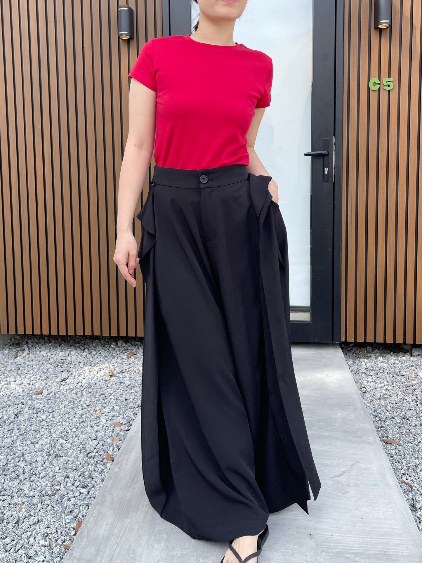 JENNA HIGHWAIST BLACK TROUSERS PANTS