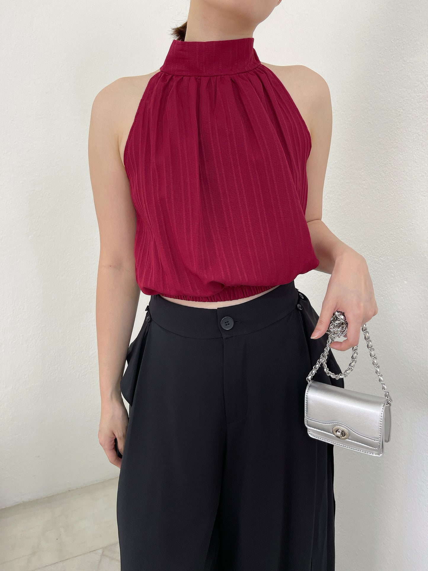 SIMPLE SINGLET CHIFFON TOP