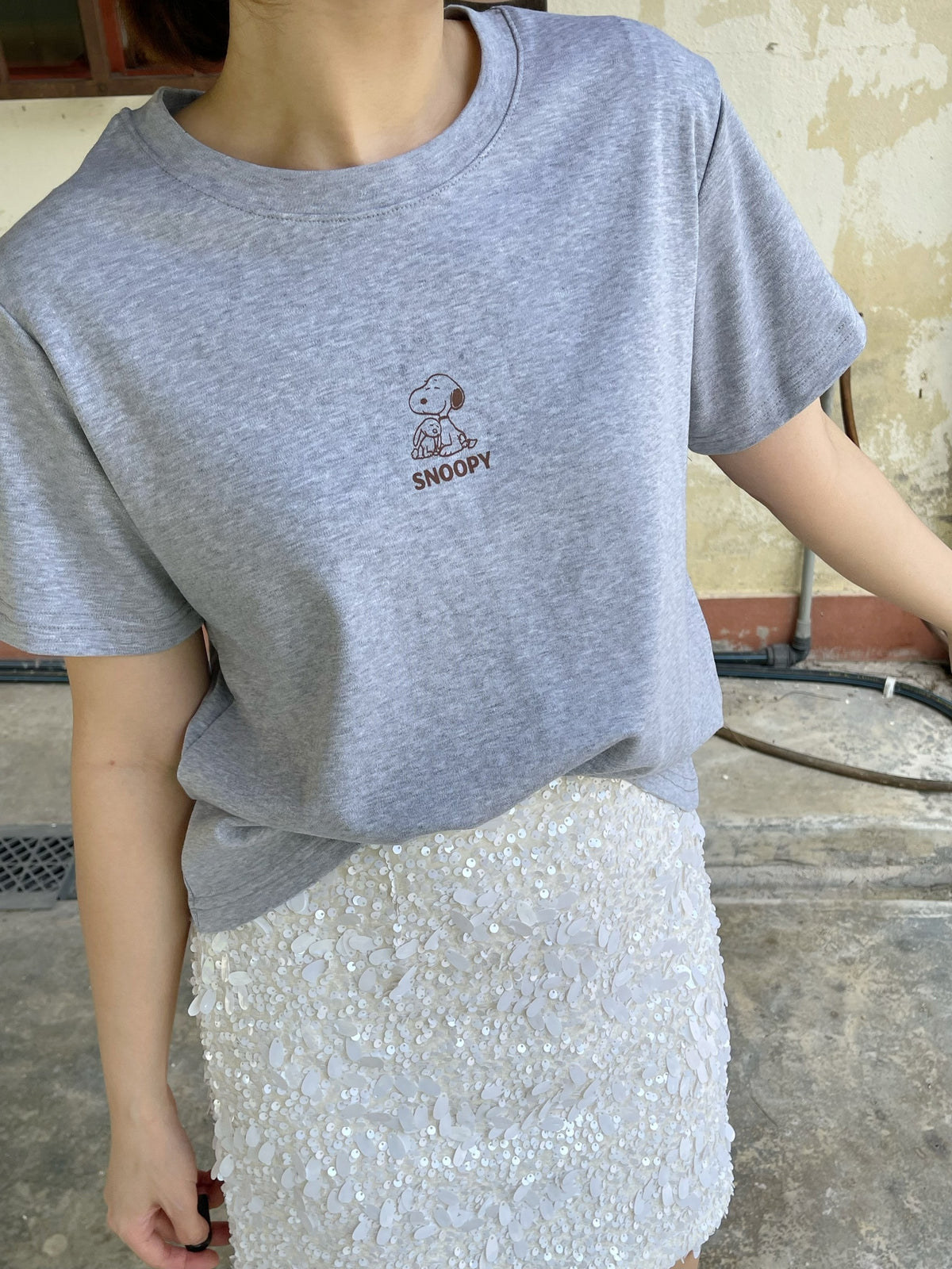 SNOOPY COTTON T-SHIRT TEE