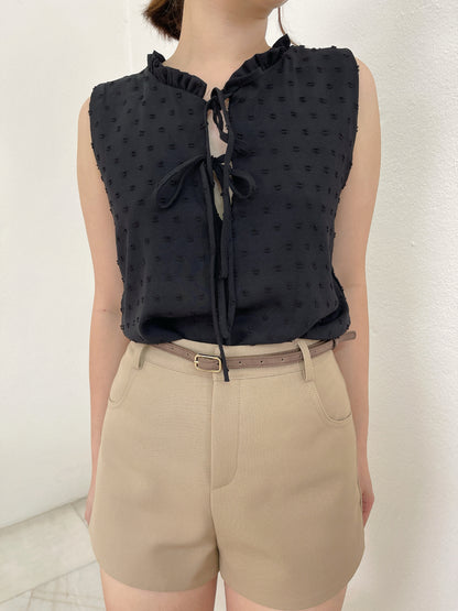 DORRY CHIFFON SINGLET IN RED/BLACK