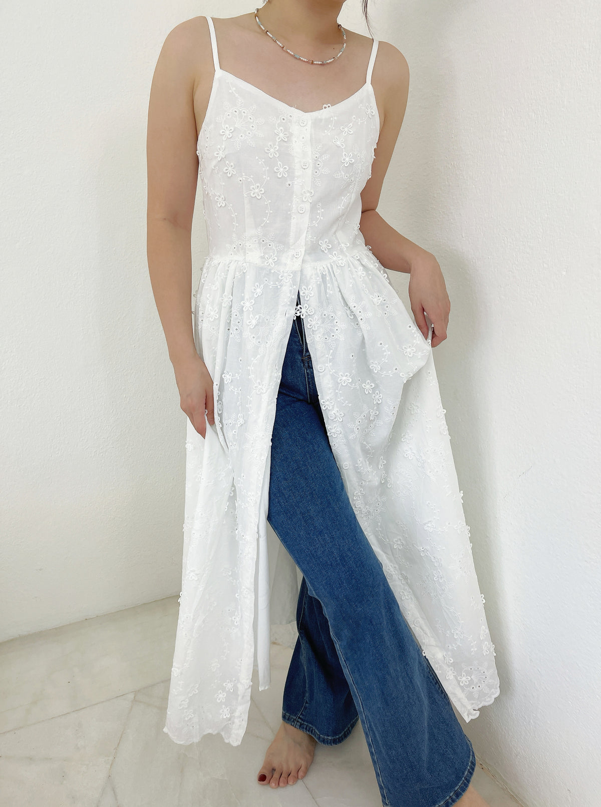 MIA WHTE SINGLET DRESS