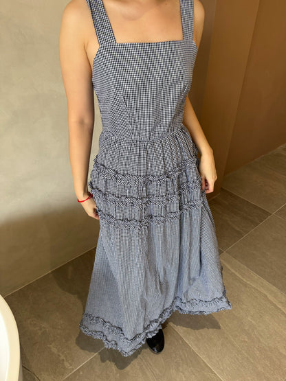 PLAID PATTERNED DRESS IN BLACK