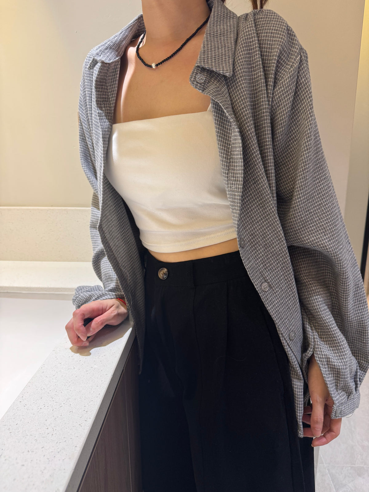 DEDDIE BLOUSE IN GREY